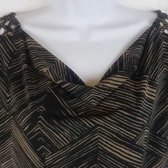Banana Republic Medium Brown & Black Striped Dress - Picture 3 of 13